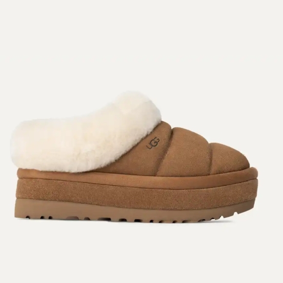 UGG TAZZLITA CHESTNUT PLATFORM CLOGS US 6/ UK4/EU37 - Picture 1 of 9